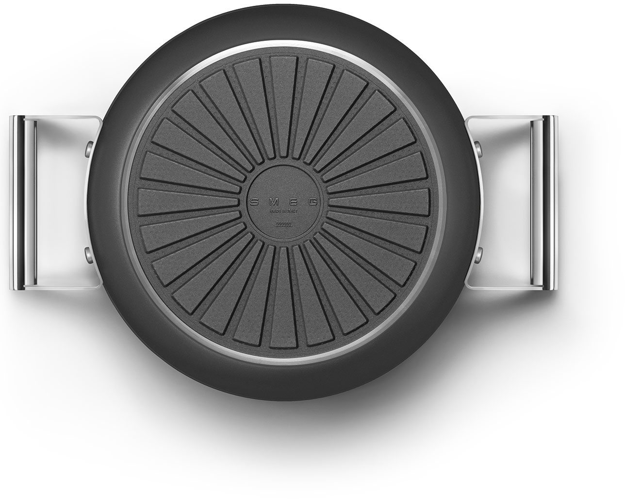 CKFC2411BLM Посуда / кастрюля с двумя ручками и крышкой 24 см, чёрная SMEG  - Вид №6