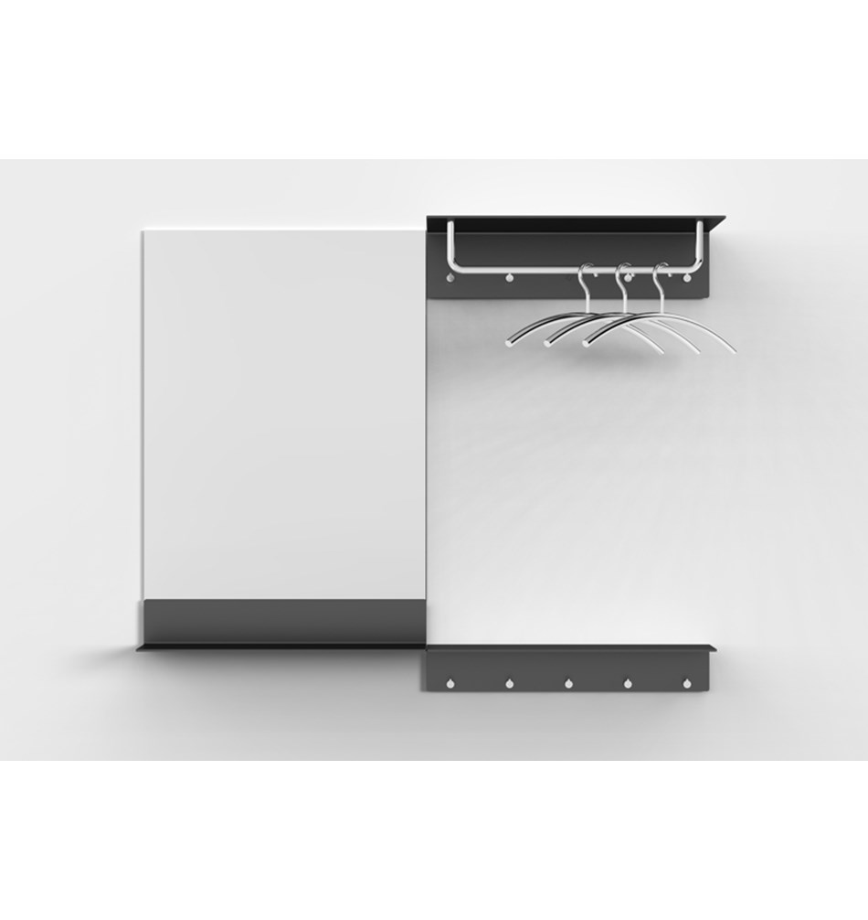 FROST Зеркальная полка » черный Алюминий Черный U4001-B  - Вид №2