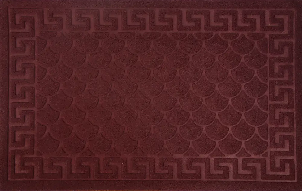 82761221 Коврик Inspire Lenzo 50x80 см полиэфир/резина цвет бордовый STLM-0035637