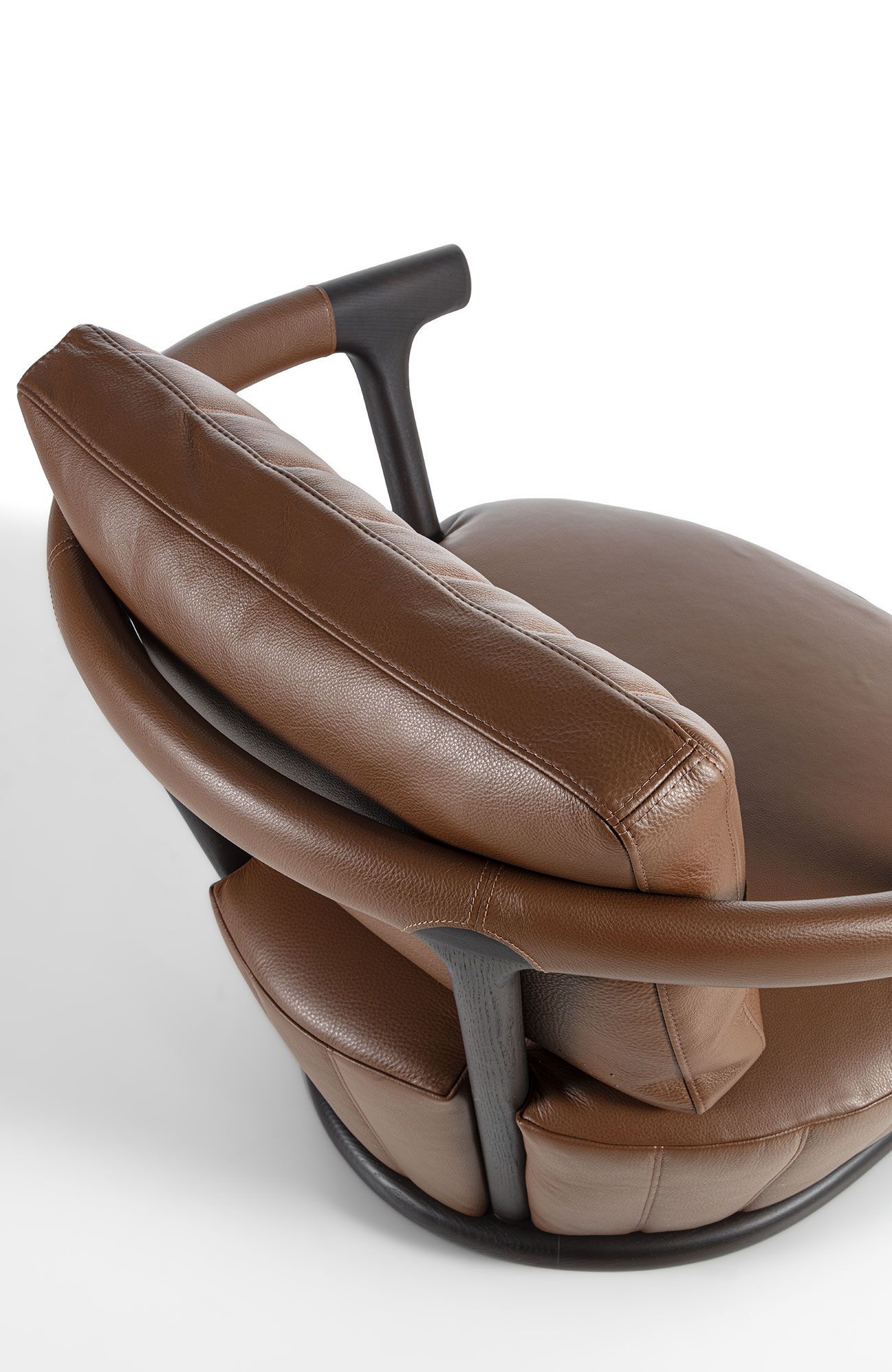 Кожаное кресло Vittoria Frigerio ежевика ARCH-00079284 - Вид №5