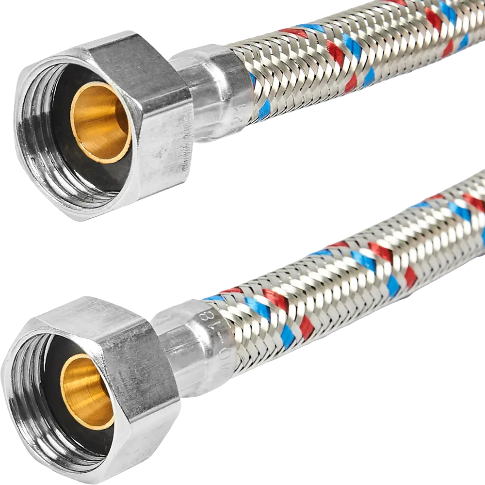 Гибкая подводка для воды ДТРД 100 см x 1/2" внутренняя-внутренняя резьба STLM-2181181 - Вид №1