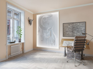 Трехмерная декоративная гипсовая панель