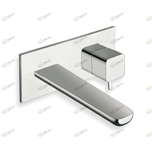 CRIKG256 Смеситель для раковины настенный REGULAR внешние части для CRICS200 (правая сторона) - CRICS201 (левая сторона) со сливом 1 "1/4 Up & Down и металлической пластиной Cristina Rubinetterie 