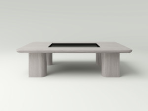 Прямоугольный стол из стали и дерева