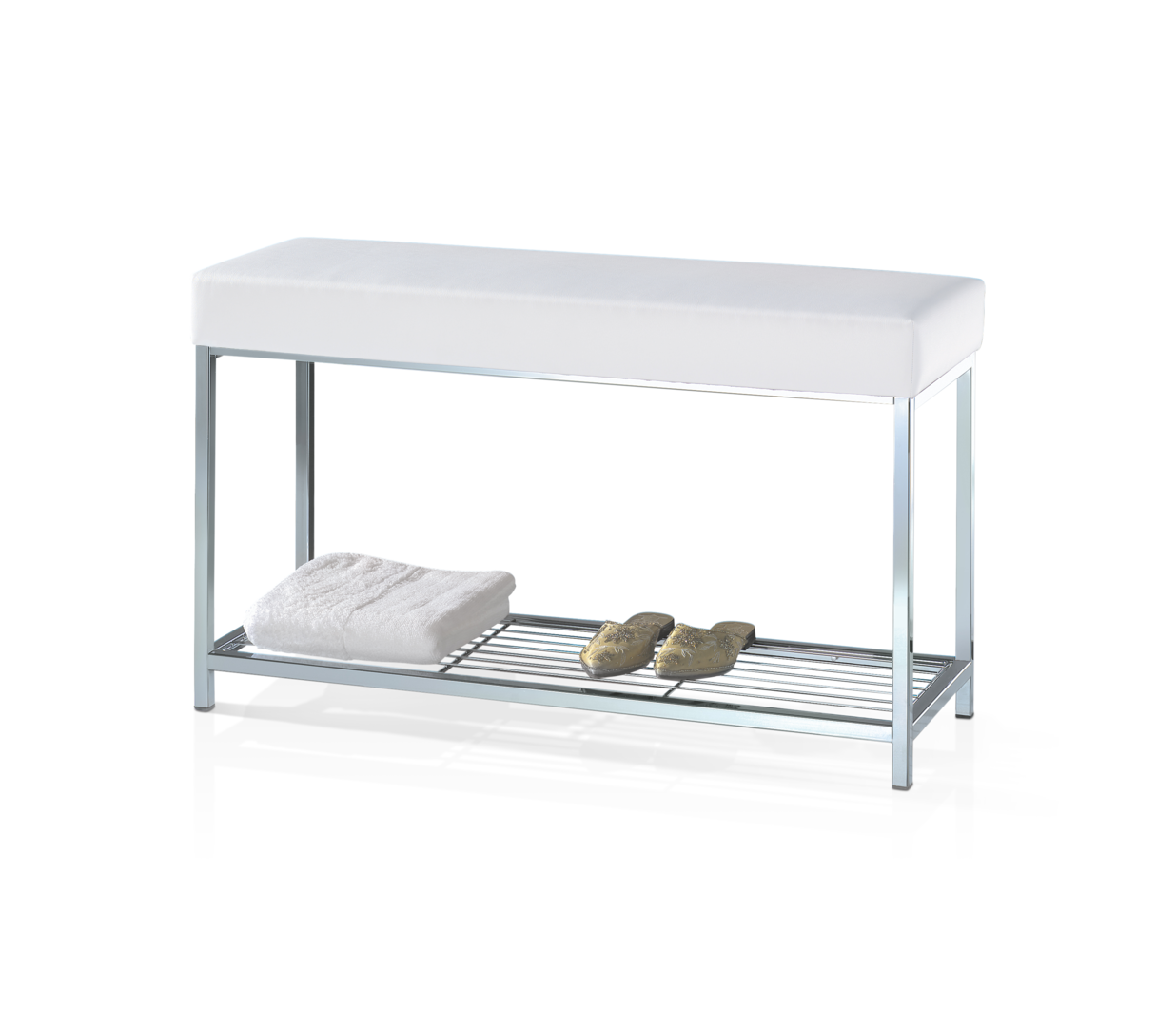 Скамейка DW 67 DECOR WALTHER Хром / Сиденье белое 503304 