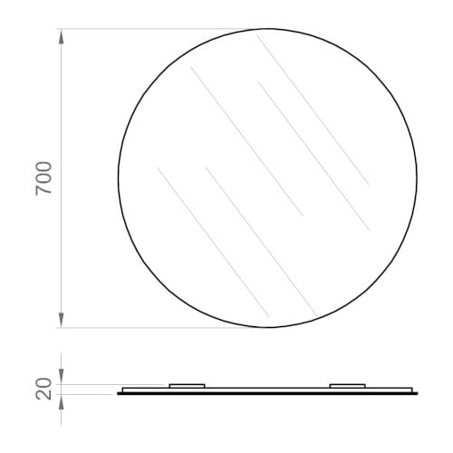 Зеркало со встроенным настенным освещением для ванной комнаты Ercos зеркала ARCH-00144726 - Вид №2