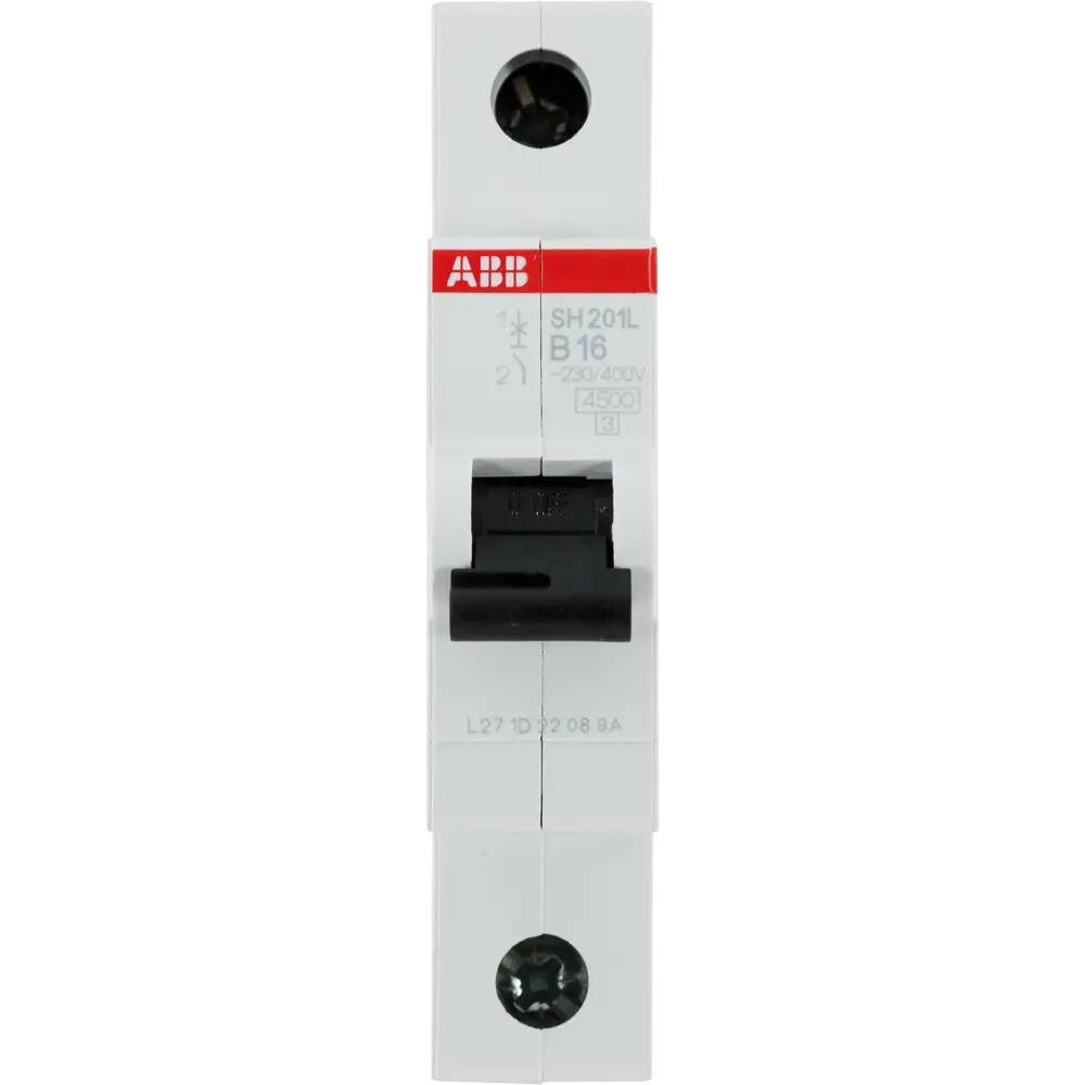 Автоматический выключатель ABB SH201L 1P B16 А 4.5 кА 2CDS241001R0164 82577247 STLM-2175638  - Вид №1