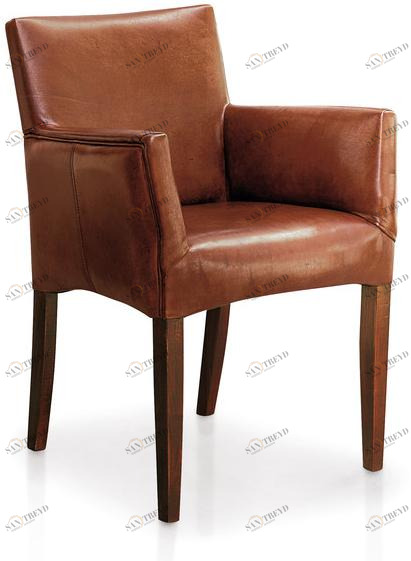 Oliver B. Мягкое кожаное кресло с подлокотниками Oliver b. wild Cubo