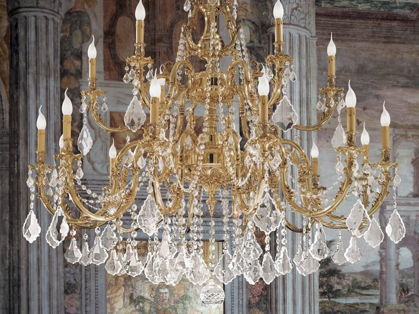 Possoni Illuminazione Французская золотая люстра с кристаллами шоулера Ashford 090/12+6-sh/p  - Вид №1
