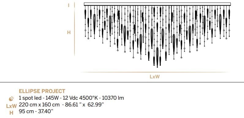 Кристалл светодиодный подвесной светильник Euroluce Lampadari отражения ARCH-00144211 - Вид №2