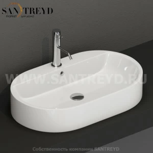 028501 Накладная раковина на столешницу  овальная Kerasan Nolita