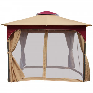 18017986 Набор для шатра Сапфир: сетка, тент, сумка для переноски бежевый/ красный