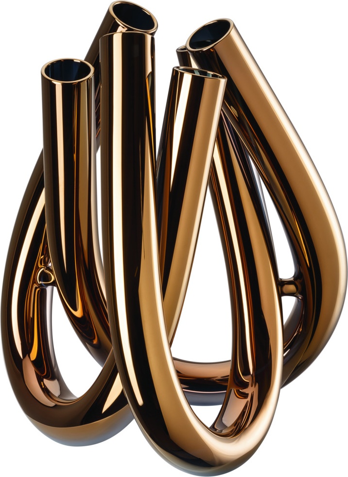 10640594 Rosenthal Ваза Rosenthal Триу 22см, хрусталь, медная Хрусталь 