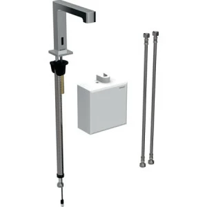 GEBERIT 116.176.21.1 Смеситель для раковины Geberit Brenta, вертикальный монтаж, питание от генератора, с функциональным блоком для наружного монтажа