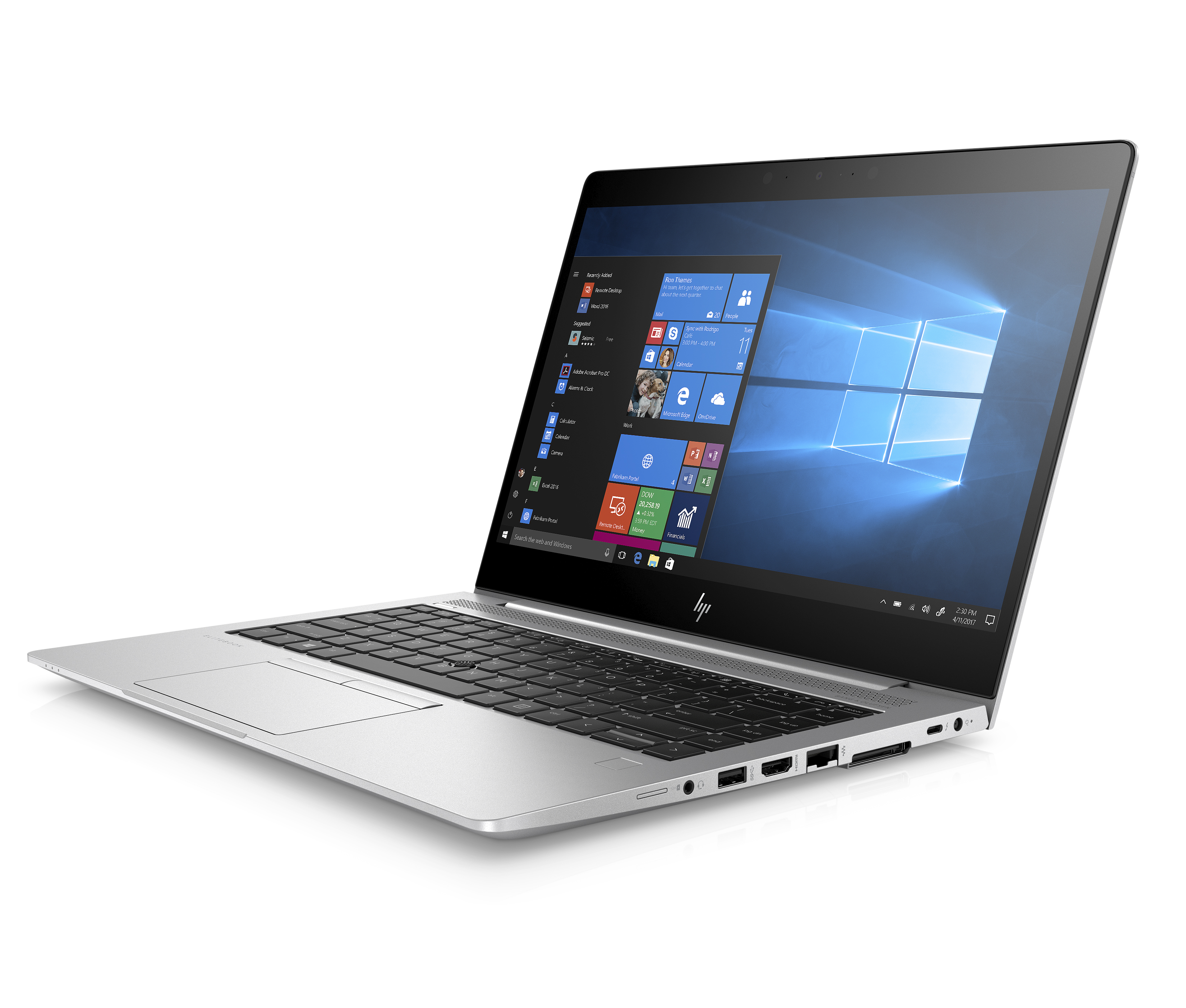 6XE54EA#ACB elitebook 840 g6 14"(1920x1080)/intel core i7 8565u(1.8ghz)/8192mb/512ssdgb/nodvd/int:intel hd graphics 620/50whr/war 3y/1.48kg/silver/w10pro + ir cam, 400 nit HP Santreyd  - Вид №1