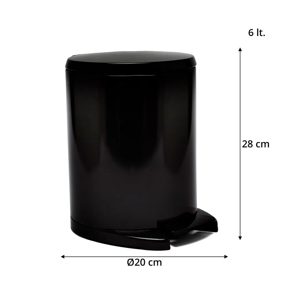 Контейнер для мусора Primanova M-E41-06-06 6 л металл цвет черный Cigo STLM-2099210 - Вид №1