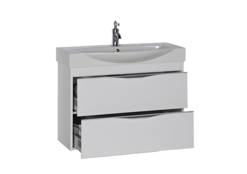 Тумба под раковину Aquanet Франка 85 белый sun-id-275456 - Вид №2