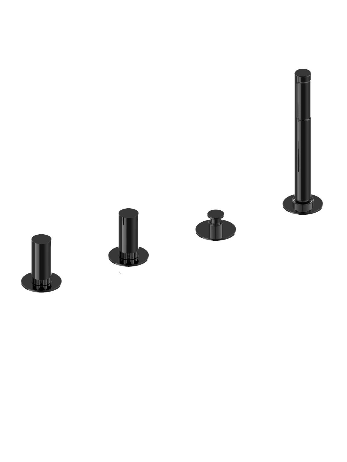 Смеситель для ванны с 4 отверстиями и ручным душем Rubinetterie Frattini Pepe XL ARCH-00026690 - Вид №19