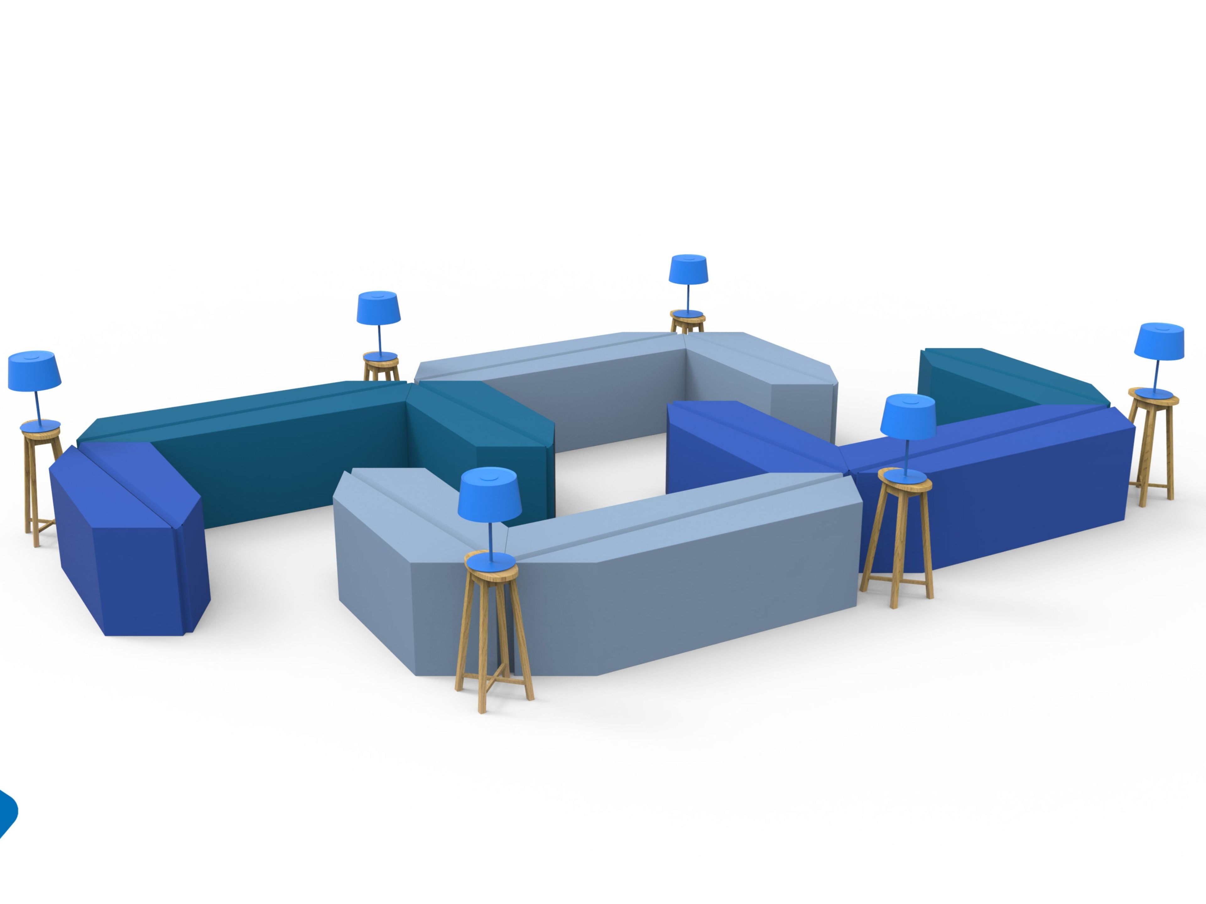 Модульная скамья из пены QM без спинки Quinze & Milan LEAF ARCH-00120653 - Вид №4