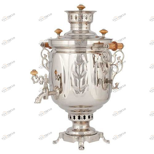 Самовар жаровый 5 л. (форма банка) покрытие никель Santreyd 2689