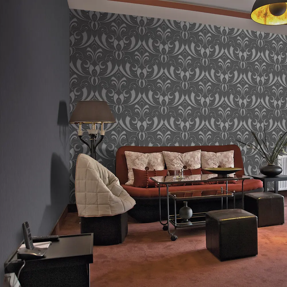 Обои флизелиновые Erismann Elegance чёрные 1.06 м 3633-7 82136424 STLM-2096936 - Вид №2