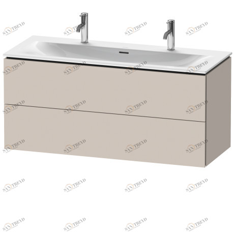 LC630909191 Тумбочка подвесная L-Cube #LC6309 1220 x 481 мм Серо-коричневый декор Duravit