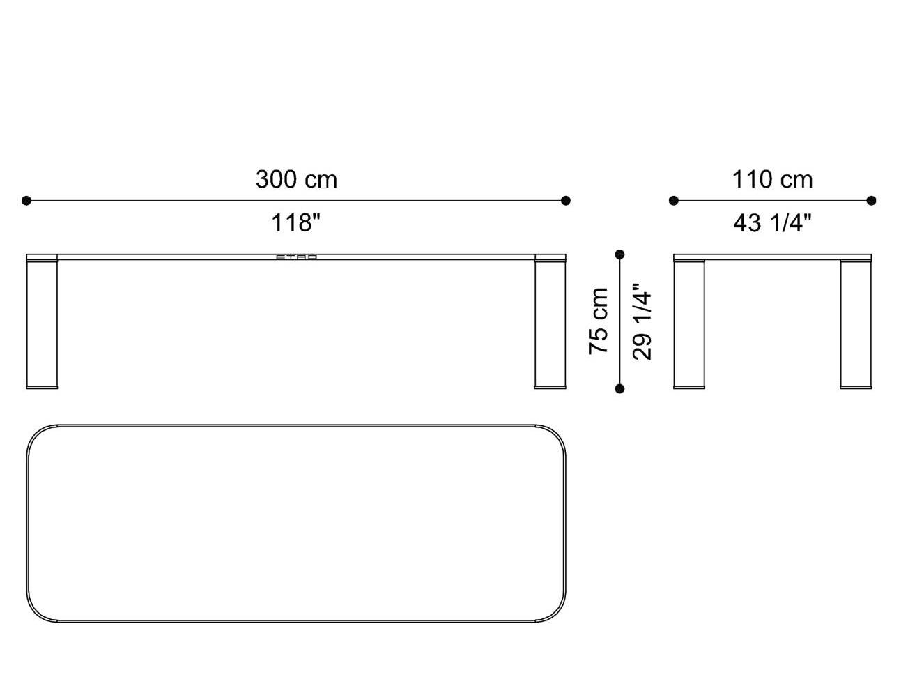 Деревянный прямоугольный стол ETRO Home Interiors Fly Over ARCH-00069561 - Вид №3