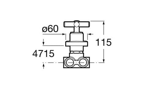 Хромированная латунь 3-ходовой переключатель Roca лофт ARCH-00049824 - Вид №2