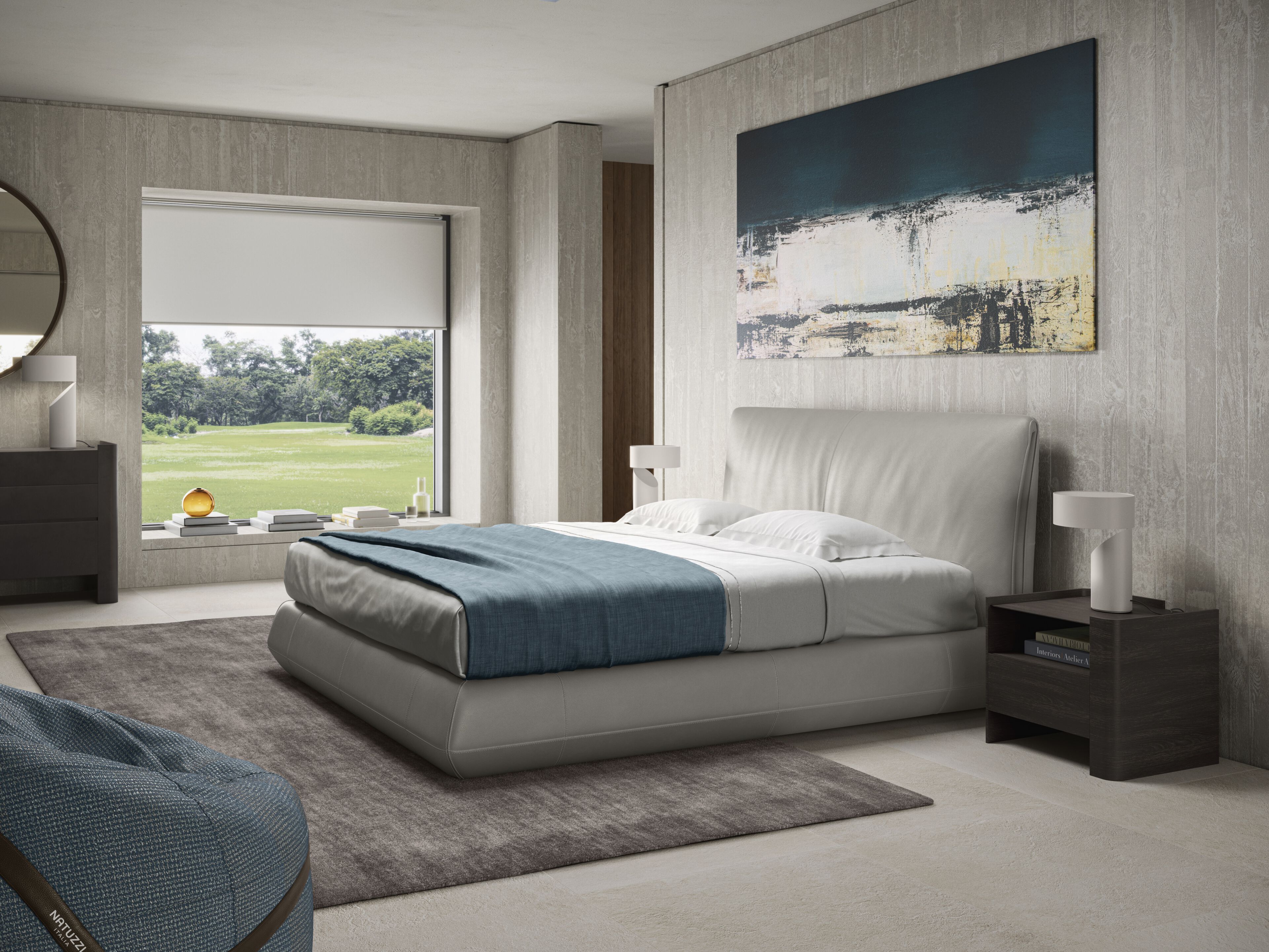 Двуспальная кровать для хранения ткани Natuzzi Italia PINCHA ARCH-00070945 - Вид №1