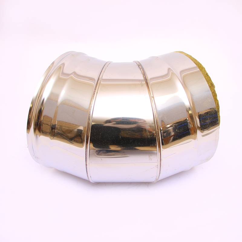 Сэндвич-колено 135" Ferrum Ф180х280 нержавеющая сталь (430/0,5мм) FD07180N4FF - Вид №2