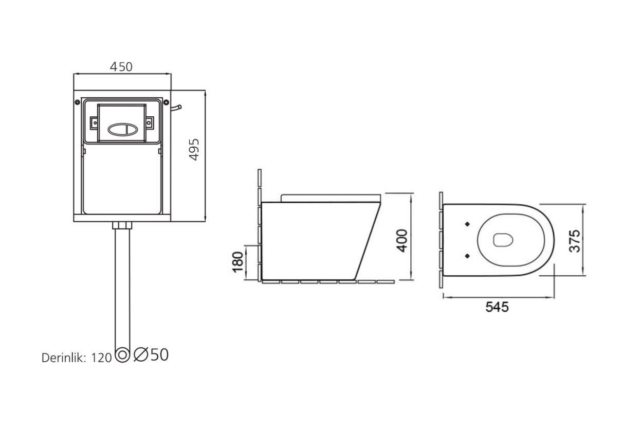 Подвесные унитазы SL-5020 + SL-02 SANTILINE  - Вид №1