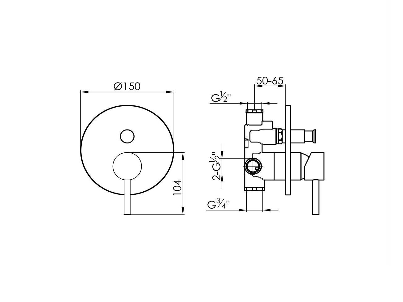 Настенная душевая колонка из нержавеющей стали с ручным душем JEE-O Slimline ARCH-00149340 - Вид №7
