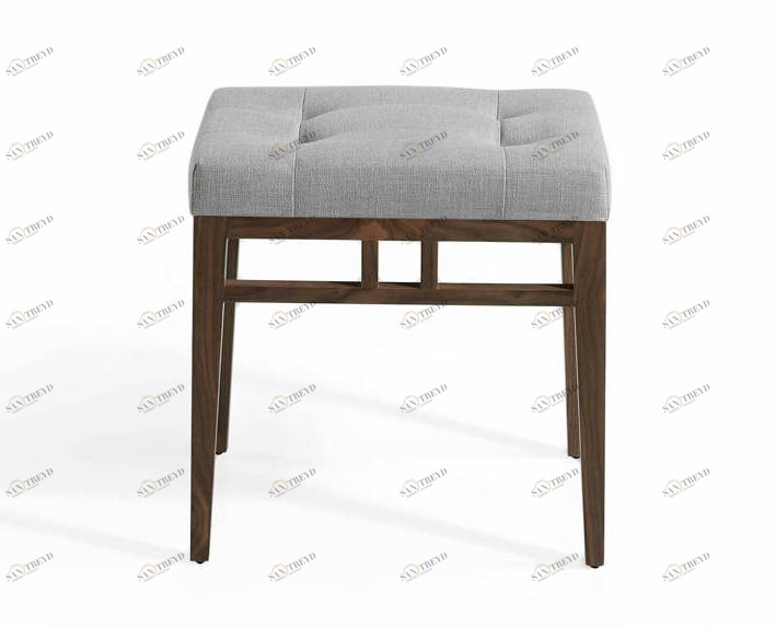 Табурет мягкий с деревянными ножками серый от Angel Cerda ANGEL CERDA CP1709ST 00-3865666 Коричневый;синий 