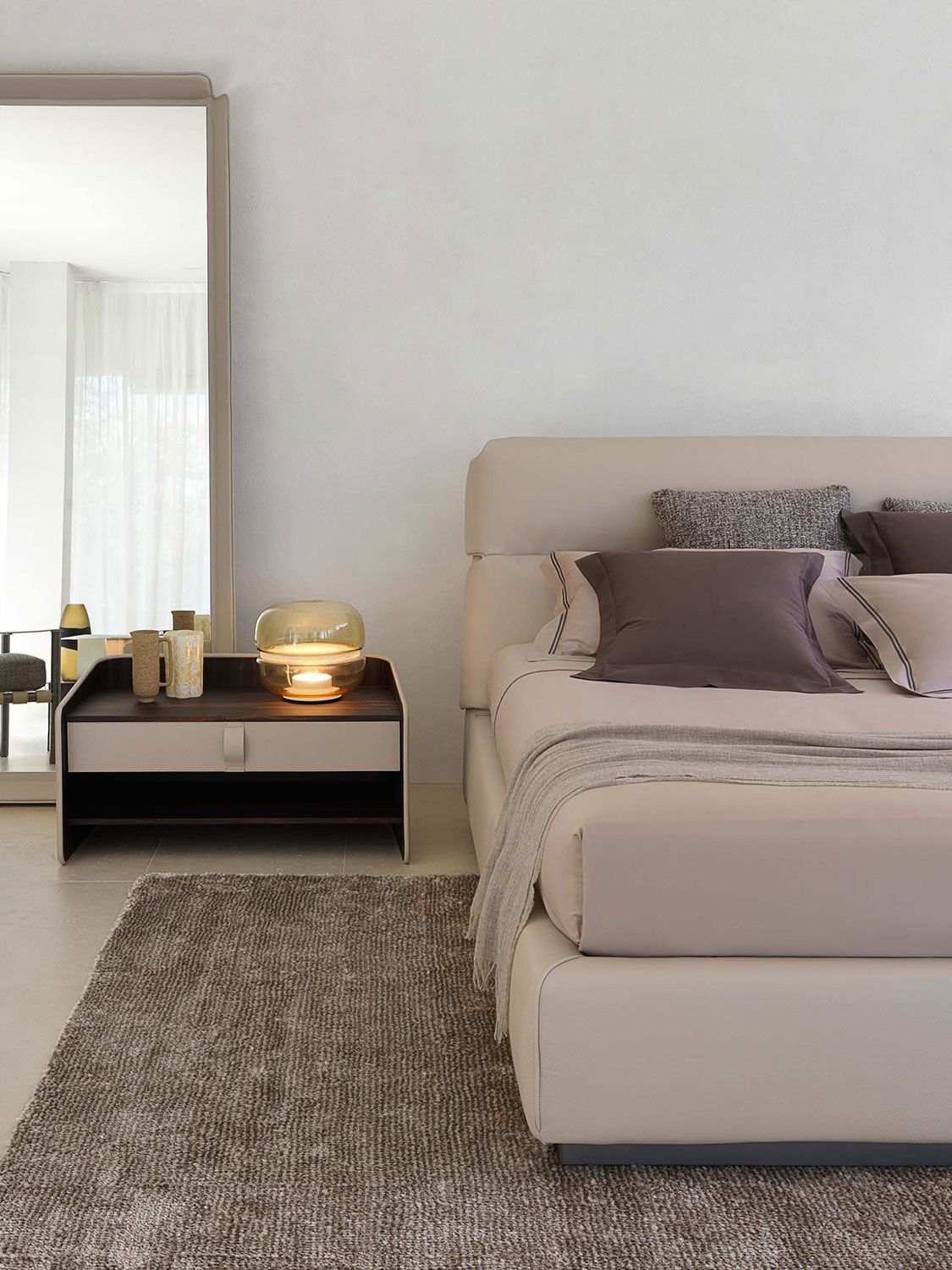 Кровать с высоким мягким изголовьем Flou джентльмен ARCH-00004383 - Вид №3