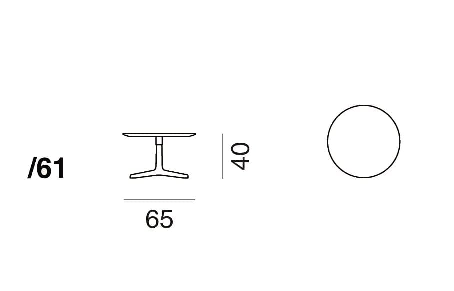 Круглый журнальный столик с деревянной столешницей de Sede DS-144 ARCH-00028801 - Вид №3