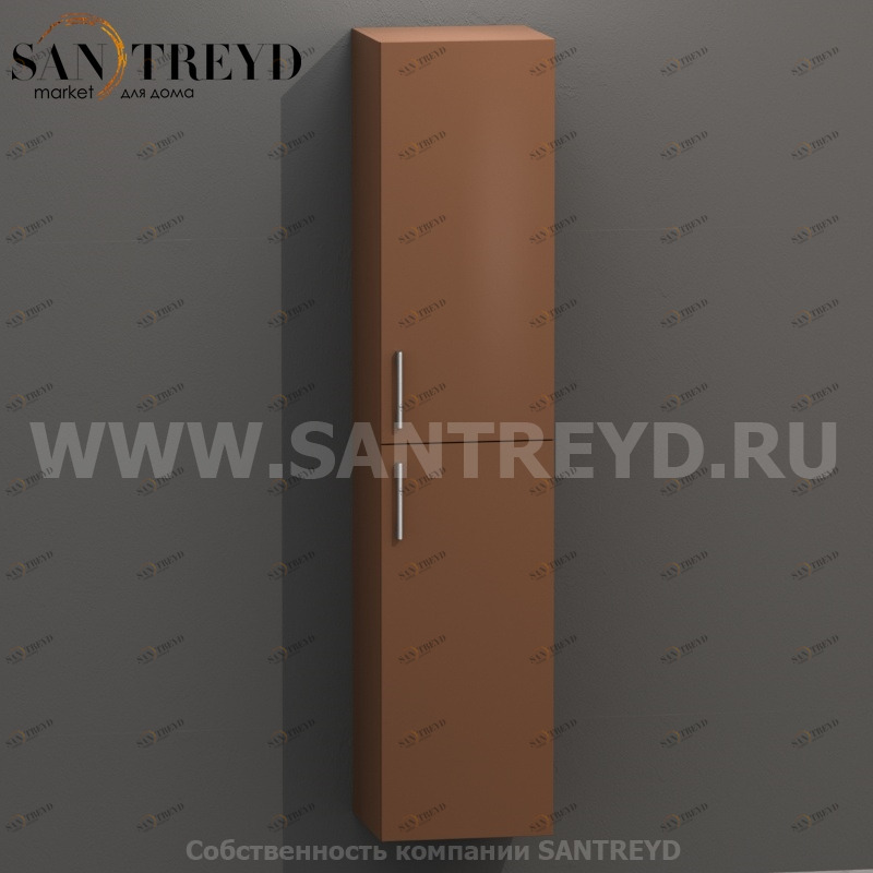 MDC169 Высокий шкаф с двумя створками 160 см коричневый Globo 4ALL Италия Ceramica Globo