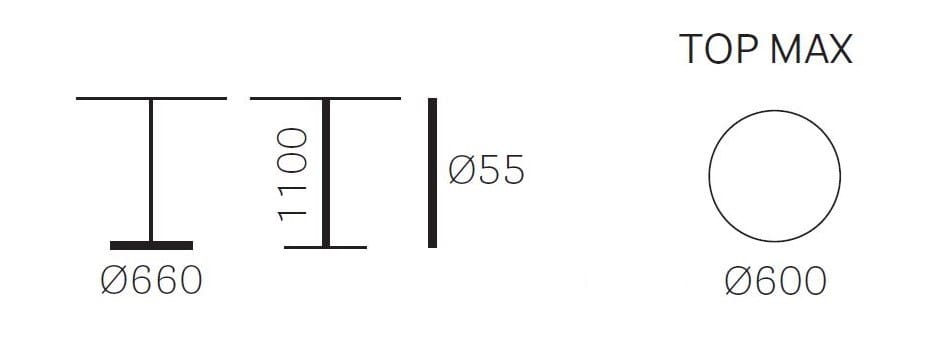 Высокий стол из литого алюминия Pedrali Elliot ARCH-00073086 - Вид №2