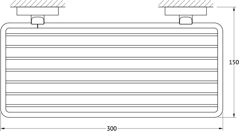 AVA 014 Полочка-решетка 30 cm ELLUX Avantgarde - Вид №1