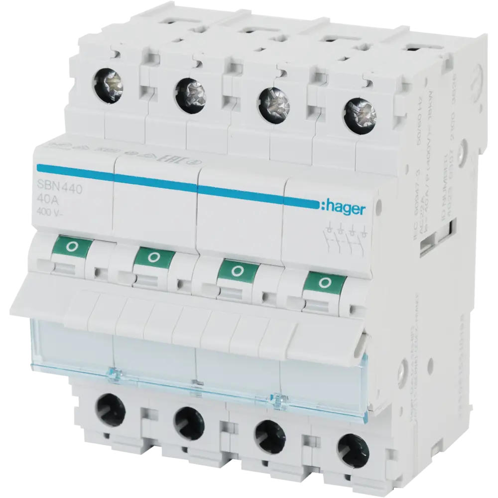 Выключатель нагрузки Hager SBN440 3P N 40 А STLM-2184543