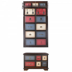 15004,11539 Настенная прихожая с обувницей Пандора 3 Mix BOGACHO