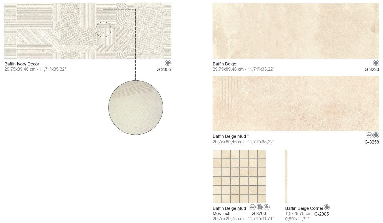 Aparici Белая плитка для стен с эффектом бетона Baffin sun-id-1352703 - Вид №4