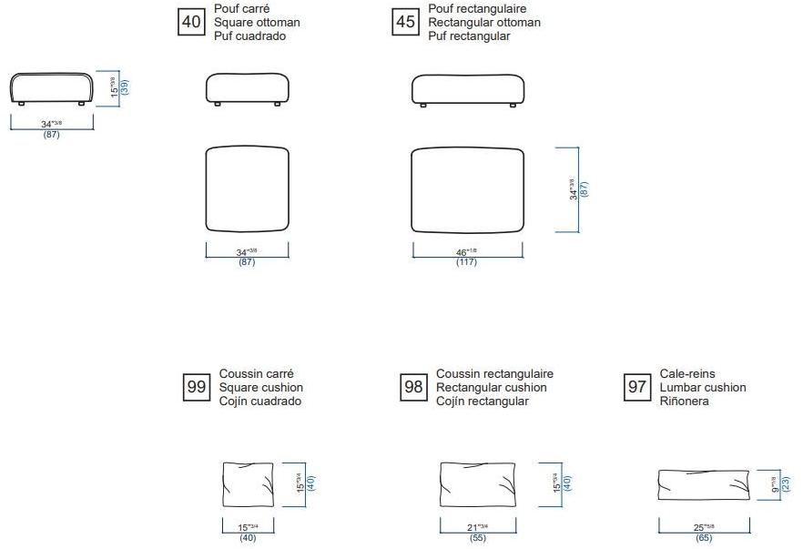 Roche Bobois Секционный модульный диван из ткани sun-id-1476674 - Вид №7