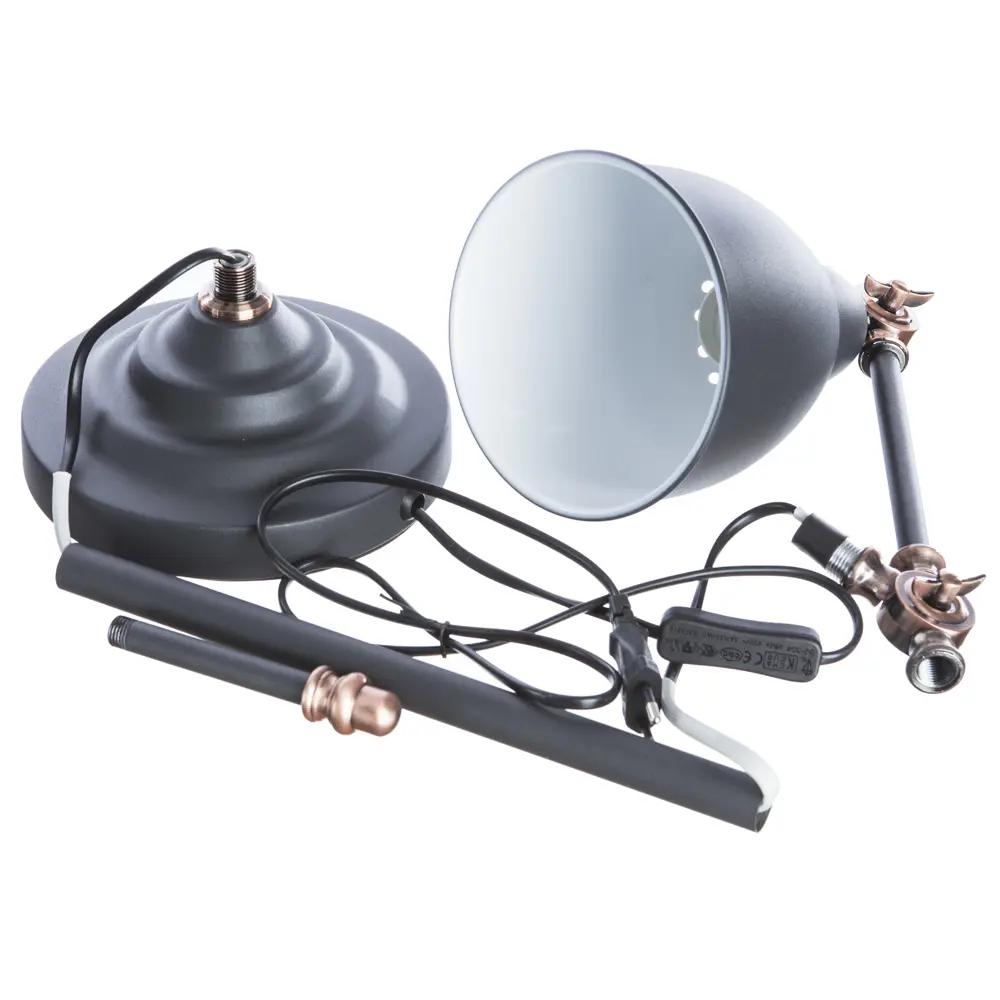 Настольная лампа Braccio 1xE27x60 Вт, цвет чёрный матовый Arte Lamp STLM-2187866 - Вид №9