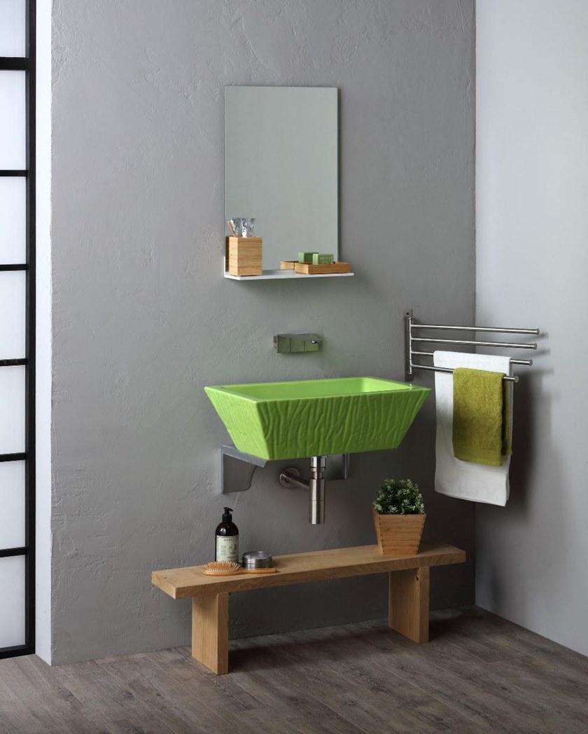 Ptr01r Подвесная раковина настенная овальная Horganica Pietra белая - Вид №6