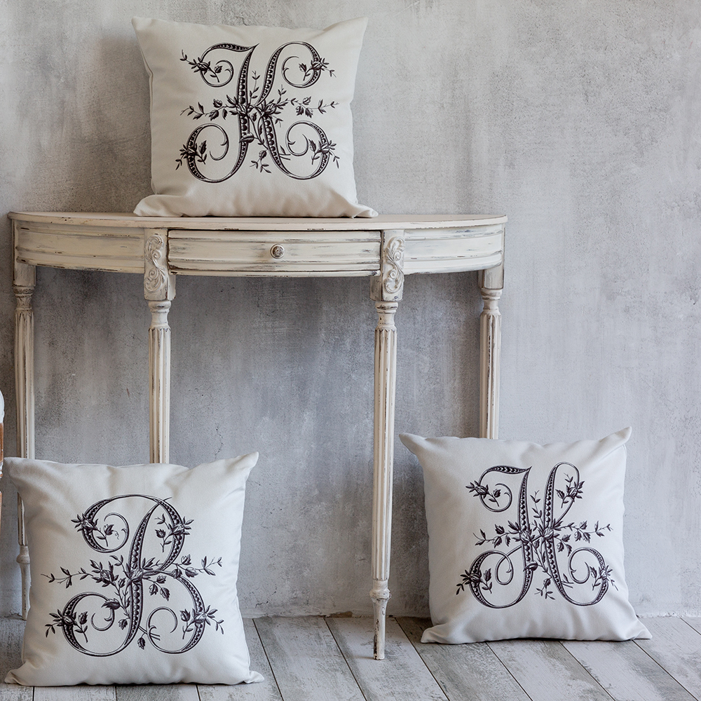 21080547 Арт-подушка «Монограмма буквы H» Object Desire Азбука мечты  - Вид №4