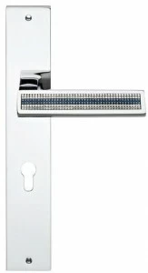 LINEA CALI' Ручка из хромированной латуни с кристаллами Swarovski® на пластине Riflesso mesh