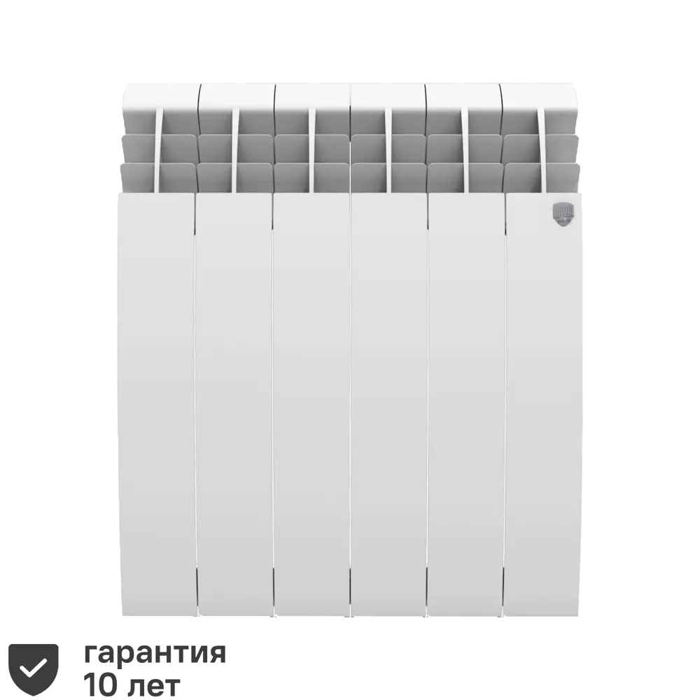 Радиатор секционный Royal Thermo Biliner Alum 500/87 6 секций боковое подключение алюминий белый 82258105 STLM-2029768