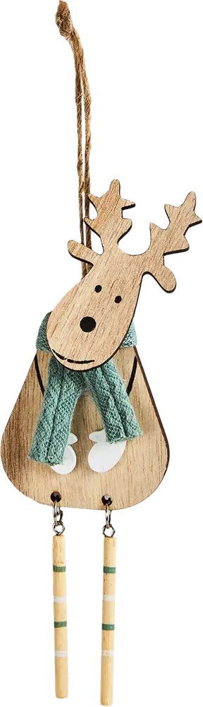 87036549 Елочная игрушка Олень 15x5 цвет зеленый STLM-0957179