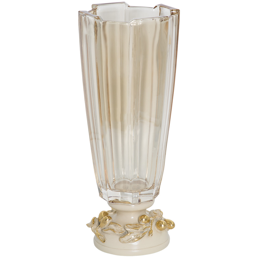 52104 Ваза Oliva Branch Gold Айвори BOGACHO 4627179659998 - Вид №1