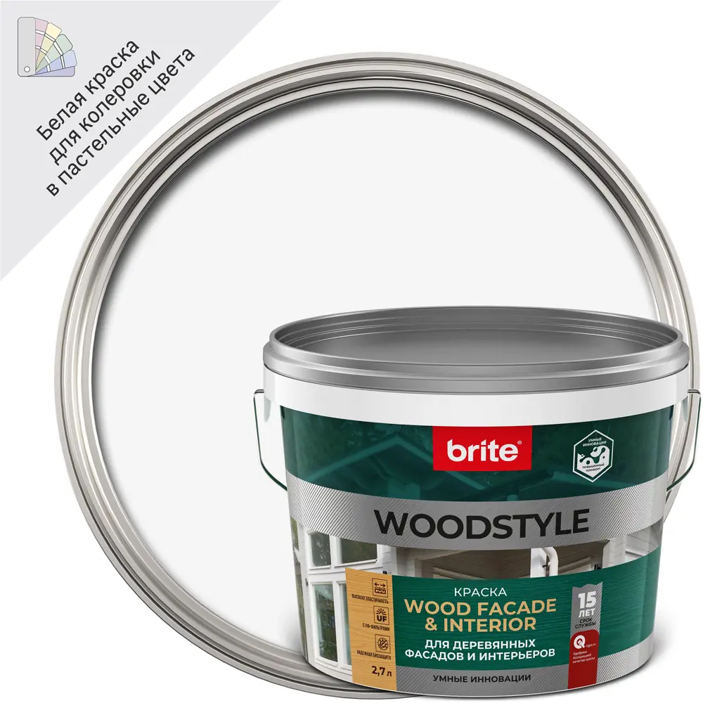 Фасадная краска BRITE Woodstyle Prof для дерева - защита и эстетика на 15 лет 86778270 STLM-0071533